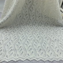 秋冬款羽毛纱面料 加绒磨毛锦氨弹力蕾丝面料 连衣裙 打底衫蕾丝