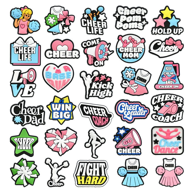 Cross-border Hot New Cheerleading Series Shoes Flower Shoes Buckle Hole Shoes Diy Accessories Cartoon Shoes Accessories Accessories Cross-border Hot New Cheerleading Series Shoes Flower Shoes Buckle Hole Shoes Diy Accessories Cartoon Shoes Accessories Accessories