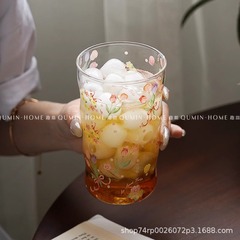 インスタイルクリエイティブガラス高価値ウォーターカップホームオフィスコールドドリンクカップコーヒーカップジュースカップ