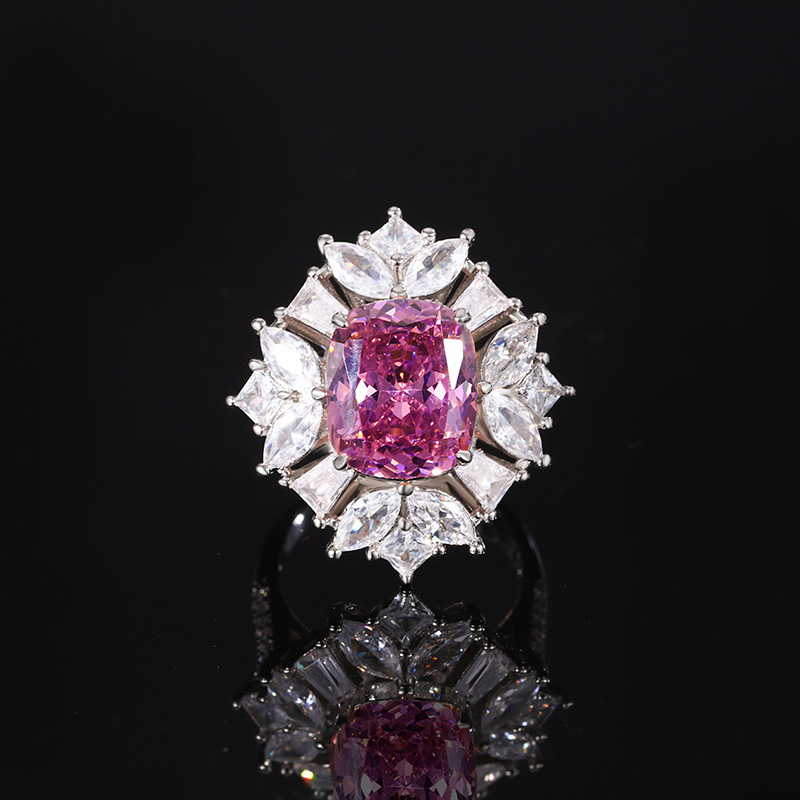 2024 nueva joyería Zhuang Shengsheng fondo de cobre chapado en oro simulación nido de pájaro cortado rosa seca traje simple mujer 10*12