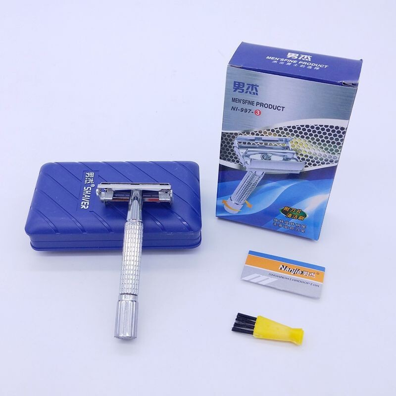 Supply of 997-3 Classic Old-Fashioned Razor Boxed Metal Razor Holder Manual Rotary Razor in Stock