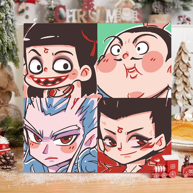 漫画 Q バージョンエッグマンパーティーシリーズ DIY デジタル油絵子供の手作り着色油絵装飾品卸売|undefined