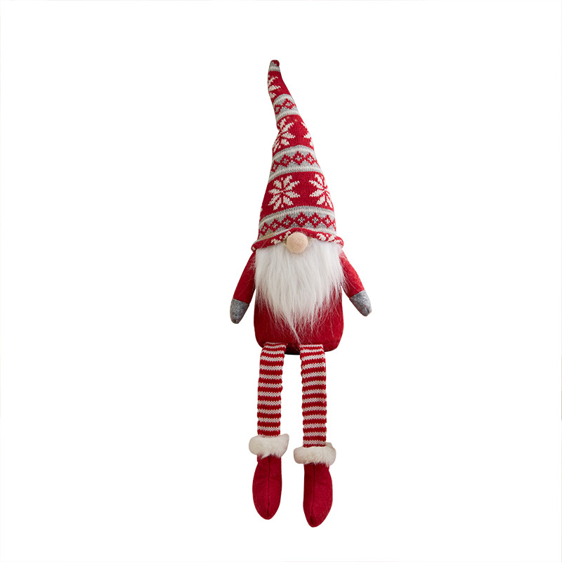 Nuevos productos transfronterizos sin cara muñeca del duende varilla retráctil grande hombre viejo Navidad centro comercial decoración de escena doméstica