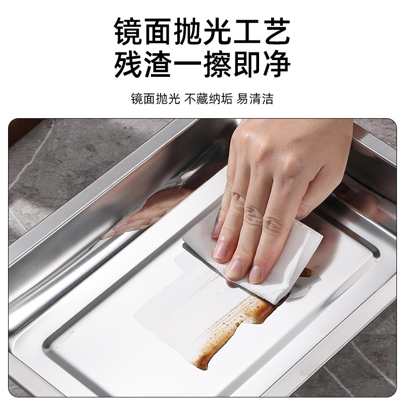 【送料無料】ステンレス角皿 長方形皿 家庭用トレイ 業務用焼き魚皿 餃子焼き皿 蒸し飯皿|undefined