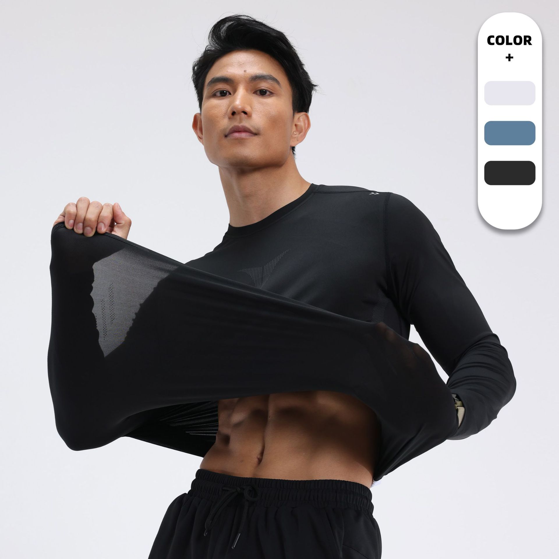 Nueva camiseta de impresión elástica de secado rápido hombre correr ropa de fitness de manga larga ropa de entrenamiento de tiro ropa deportiva de ciclismo ropa seca rápida