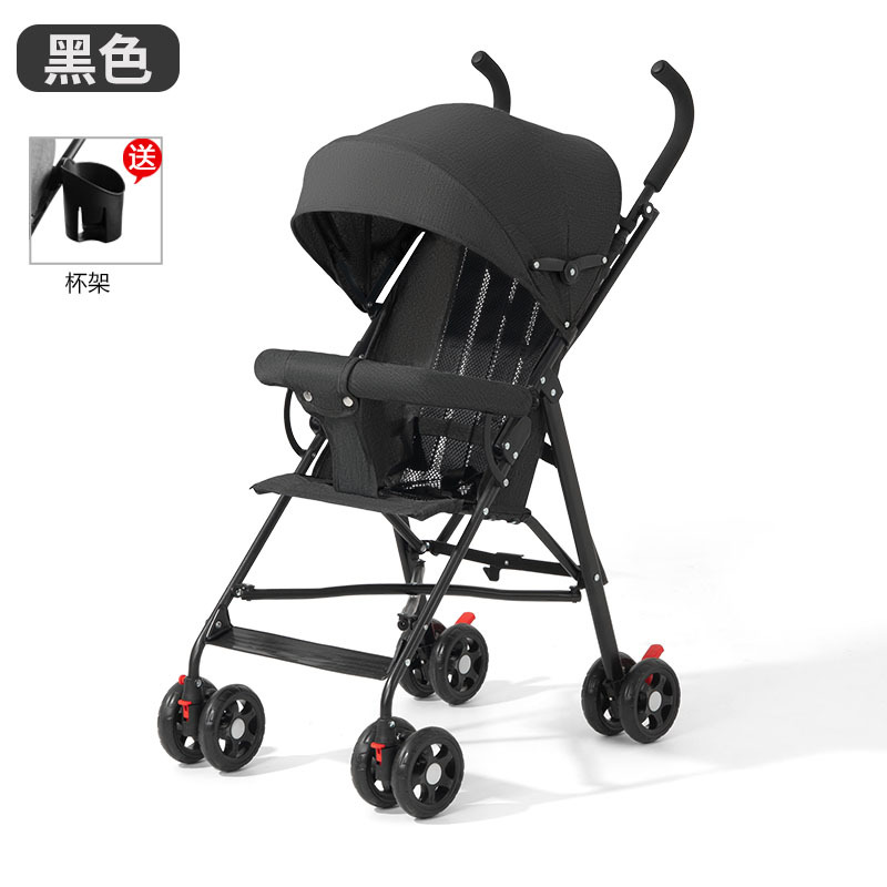 Carrinche de bebé ligero y plegable simple para sentarse y acostarse, viaje de verano para niños pequeños, carro de mano para niños pequeños