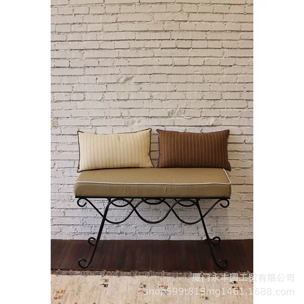 Xiwusuo Metal Minimalist Modern Mid-Century Retro Design Dressing Stool, Shoe Changing Stool, Bed End Stool, Mobile Piano Stool