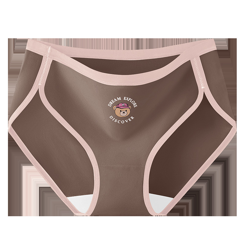 Clase A de ropa interior de oso de algodón de Xinjiang para mujer entrepierna de algodón puro entrepierna antibacteriana para mujer nueva ropa interior retro estadounidense para mujer