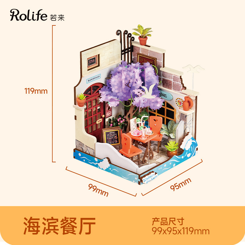 Si el estado viene entre pulgadas cuadradas, tres generaciones de casas de bricolaje, mini modelo de bloques de construcción, rompecabezas tridimensional, juguetes de casa de arte