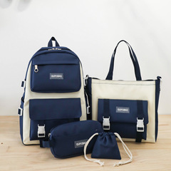 【Dropshipping】Student School Bag Set of 4, Campus Multifunctional Backpack, Cute Girl Elementary School Dual Shoulder Bag