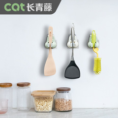 Ivy-shaped cute broom hook adhesive strip hole-free no-drilling kitchen bathroom broom wall hook