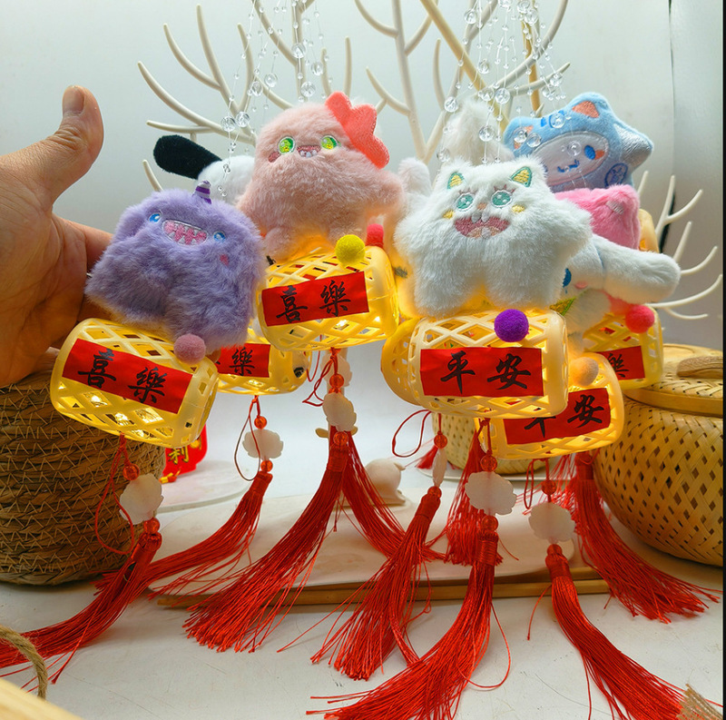 中秋节礼物DIY手工竹编灯笼夜市摆地摊发光玩具爆款古风带灯景区|undefined