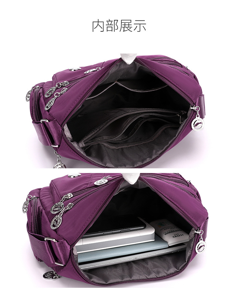 Ladies' fashionable crossbody bag, casual waterproof nylon shoulder bag, trendy and versatile mom bag, business bag wholesale and consignment undefined