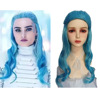 2022 new pattern Zombie3 Zombie College 3 Alien Zombies 3 cosplay blue Long curly hair Wig