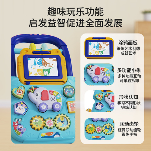 Baby walker stroller children's toys 1 to 3 years old baby standing artifact learning to walk anti-rollover stroller