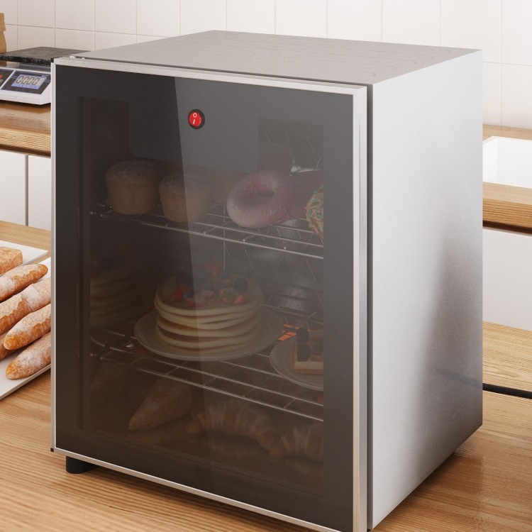 Insulated Cabinet Commercial Heating Thermostat Winter Household Meal Egg Tart Bread Burger Fried Chicken Food Display Cabinet
