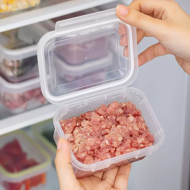 冰箱整理收纳盒冷冻肉专用储物盒食品级微波炉小容量保鲜盒分装盒