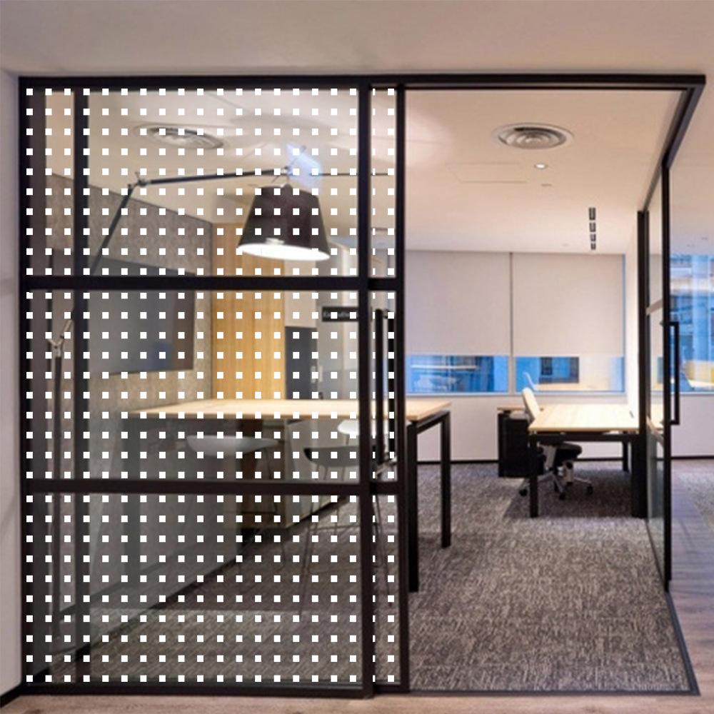 1530白方格子玻璃贴纸装饰膜建筑门窗装饰膜家居装饰贴膜