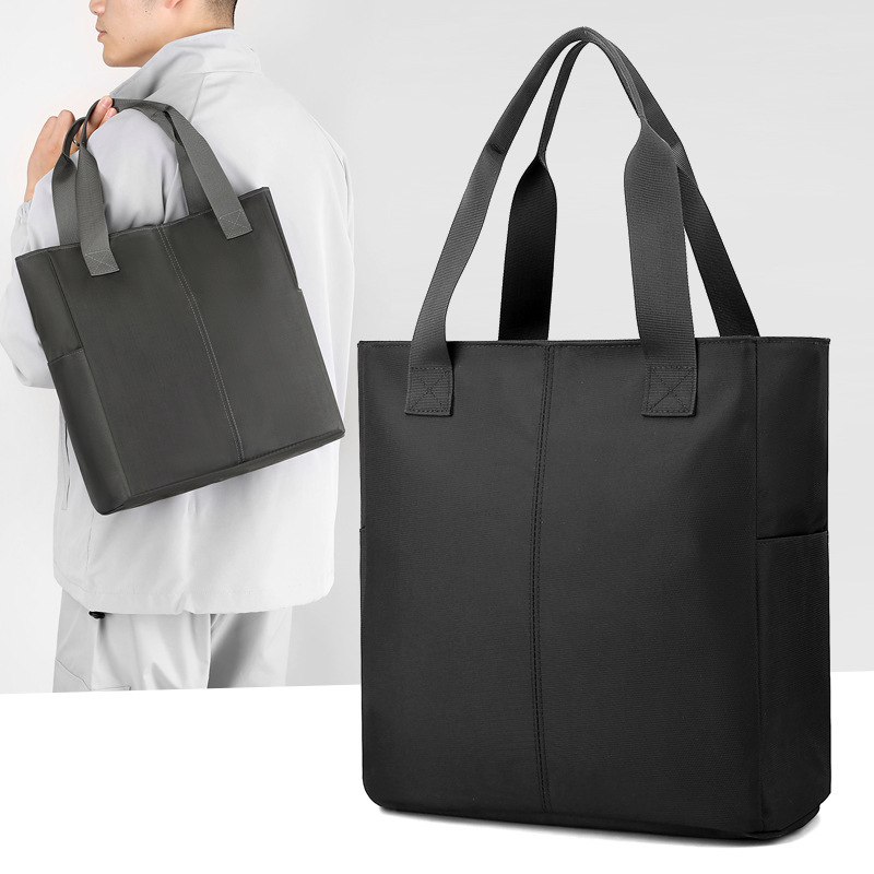 Cross-Border Men's Business Office Handbag, Water-Repellent, High-Quality, Simple Conference Bag, Business Trip Men's Briefcase