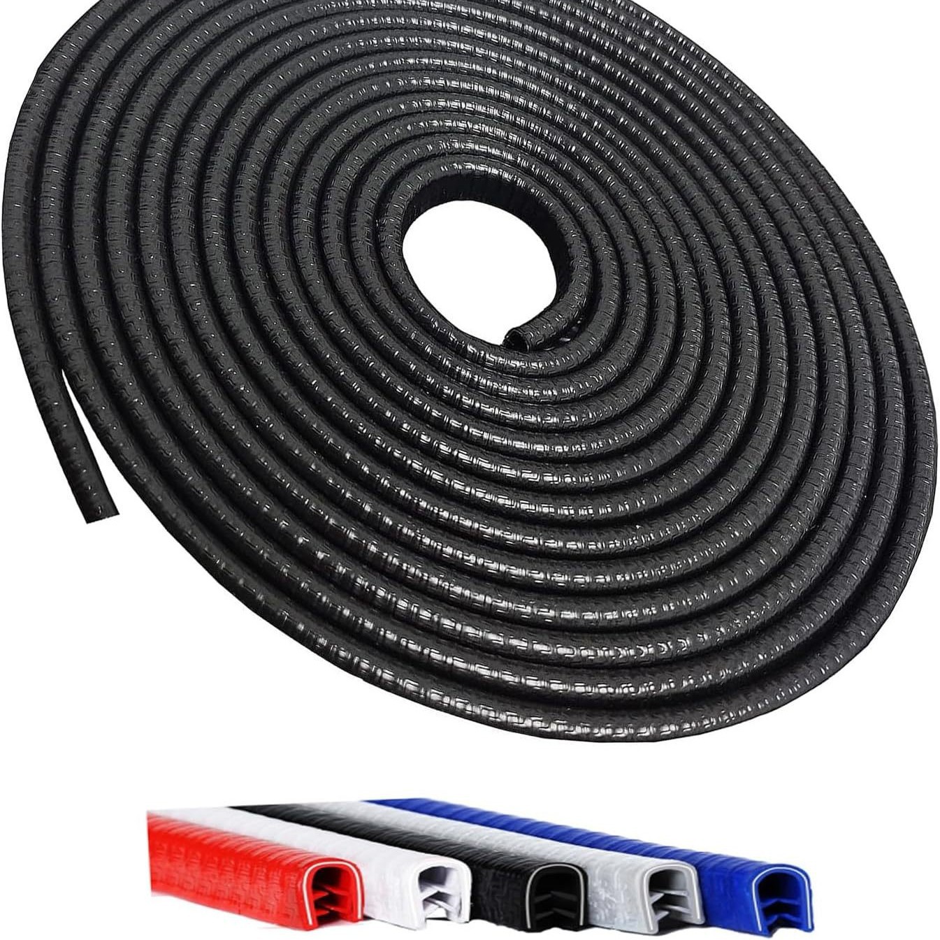 通用车门边缘保护器汽车防撞条防剐蹭装饰条U型钢带龙骨架包边条