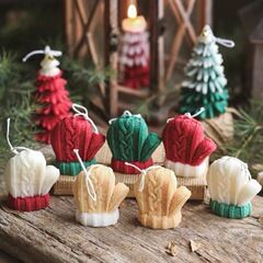 毛糸手袋キャンドルシリコン型クリスマスシリーズ冬クリエイティブベーキングチョコレートクッキームース手作り