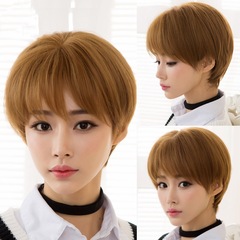 Oushuo Air Fringe Wig for Women Short Bobo Hairstyle High Junxi Same Style Fashion Wig Headpiece Wholesale