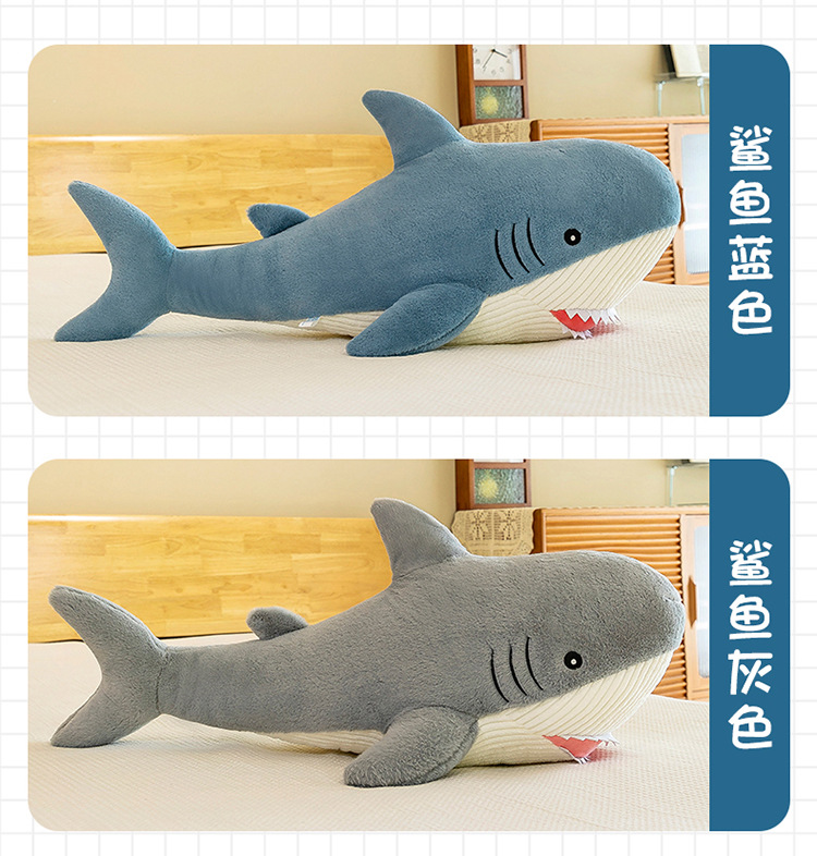 Shark Pillow Whale Pillow Sleeping Doll Soothing Doll Bedroom Super Soft Clip Leg Pillow Birthday Gift for Men and Women