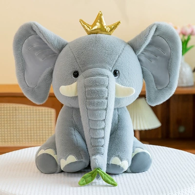 Cute Elephant Doll Pillow Oyuncaq yastıqlar - gray-25cm032kg