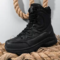 Tactical polyurethane hiking boots, wear‑resistant, plus sizes 39–47