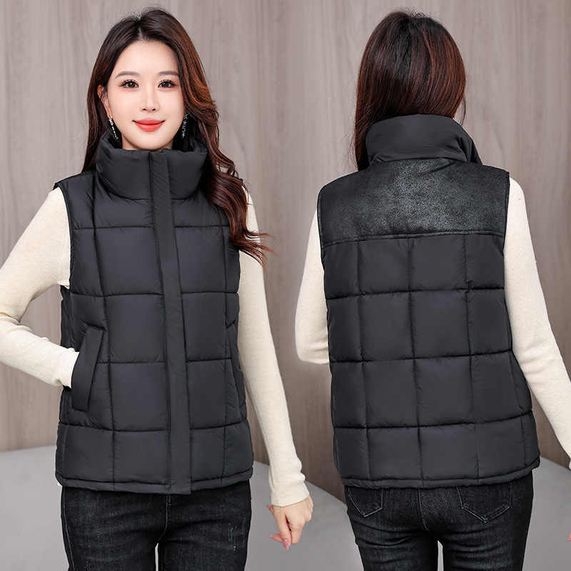 Moda chaleco de algodón mujer 2025 invierno nuevo estilo coreano relajado y delgado con aire extranjero grueso calentamiento clip