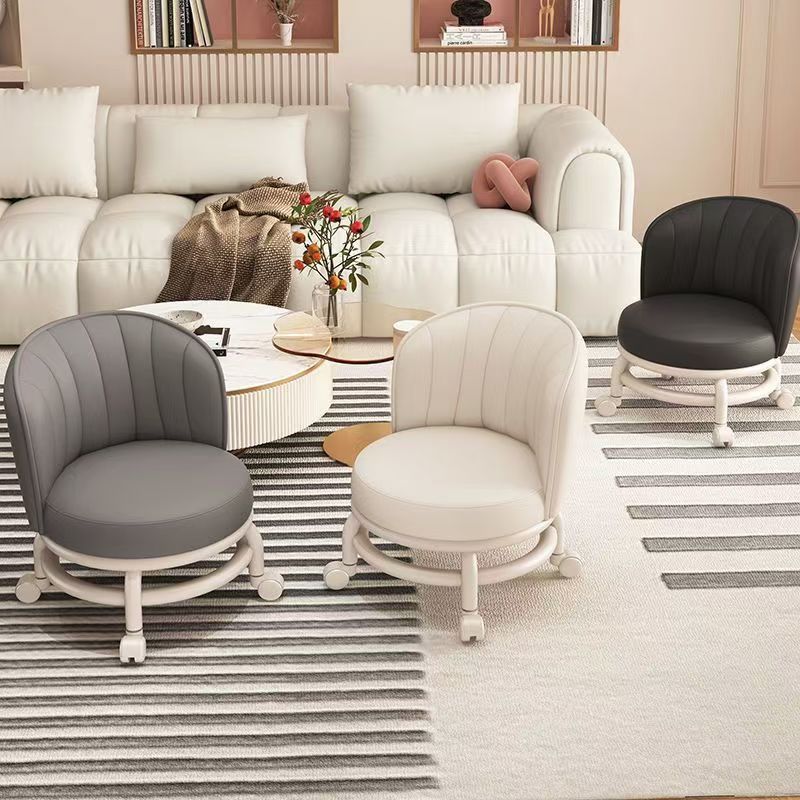 定制家用万向轮小椅子多色系贝壳椅美缝擦地滑轮凳子拆快递换鞋凳