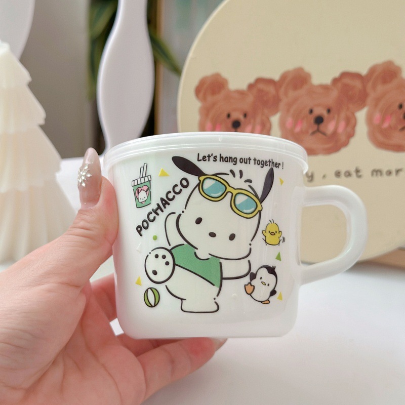 小号塑料水杯幼儿园喝水饮水杯带盖子手柄杯牛奶杯儿童迷你水杯|undefined