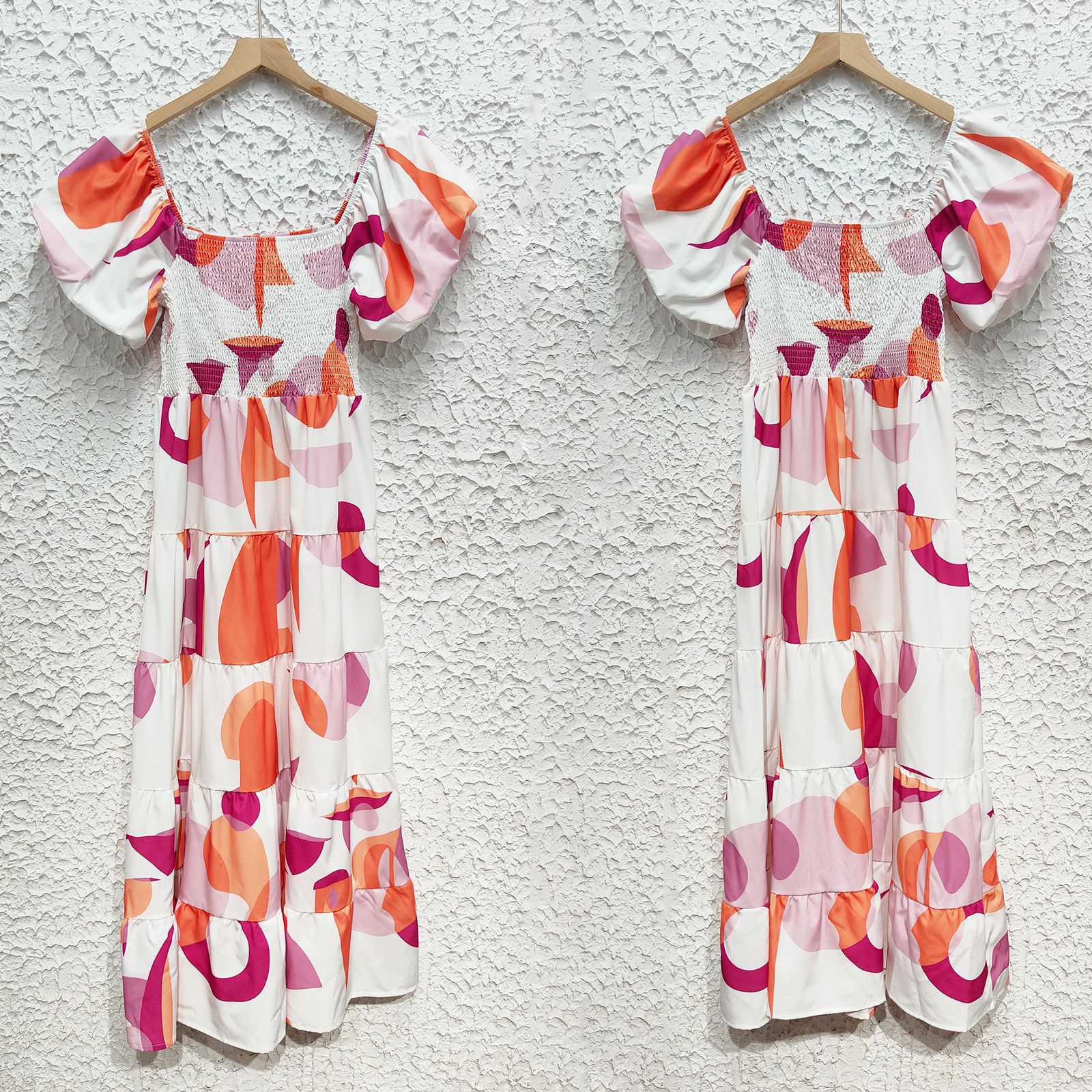 385g Weight Maxi Long Dress Dress Length Type Long Sleeve Sleeve Length Swing Dress Dresses Type Puff Sleeve Sleeve Type Polyester Fabric Type High Waist Waist Line Holiday, Daily Occasion U Neck Neckline Regular Fit Fit Type Plaid, Flower Pattern Summer Season Women's Gender Printing Design Vacation Style Wholesale Women's Vacation Printing Plaid Flower Holiday Daily U Neck Long Sleeve Swing Dress 4