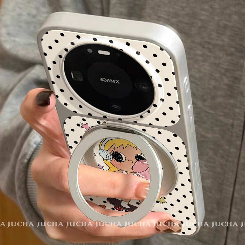 Suitable for Huawei Mate 70 Pro+ and Mate 80 Pro Max phone cases, featuring a stand and full coverage, including a headphone bubble design