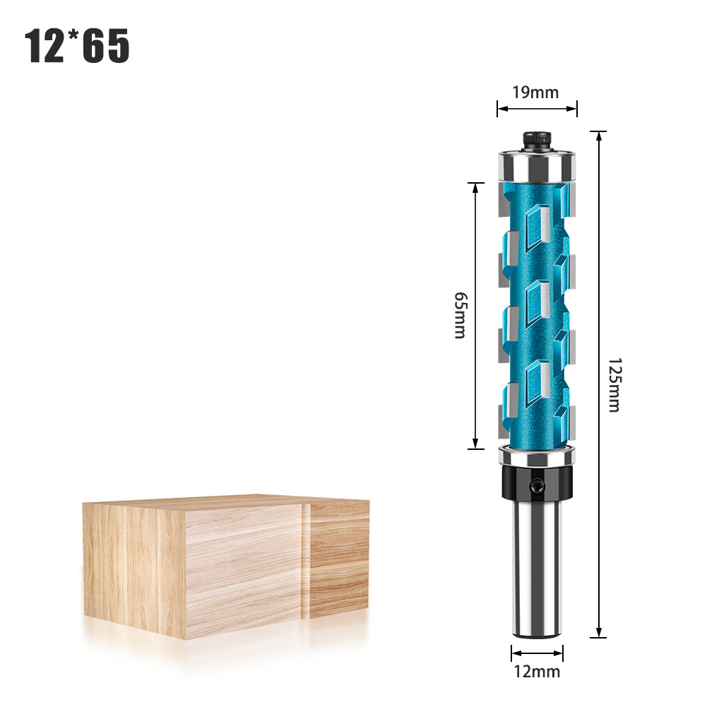 Carpintería doble rodamiento recorte espiral cuchillo recorte cuchillo abandonado fresa rodamiento perfil CNC herramienta de talla