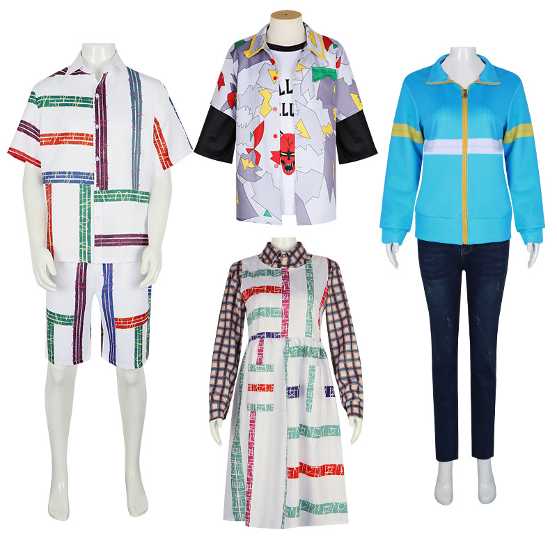 怪奇物語4 cos服襯衫短袖圓領男女演出cosplay服新 萬聖節扮演服