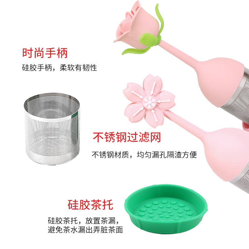 Infusor de Té de Silicona y Acero Inoxidable Resistente a Altas Temperaturas