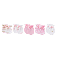 5-pair pure cotton newborn anti-grab gloves for European and American babies, protective baby supplies, cross-border dropshipping one item at a time