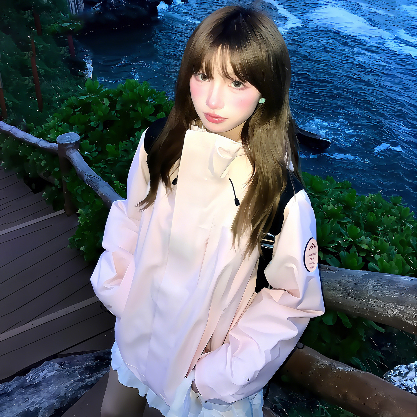 Luotuo Pink Jacket Women's 2025 New Spring and Autum Three-In-One Outdoor Fat mm Super Nice Windproof Jacket