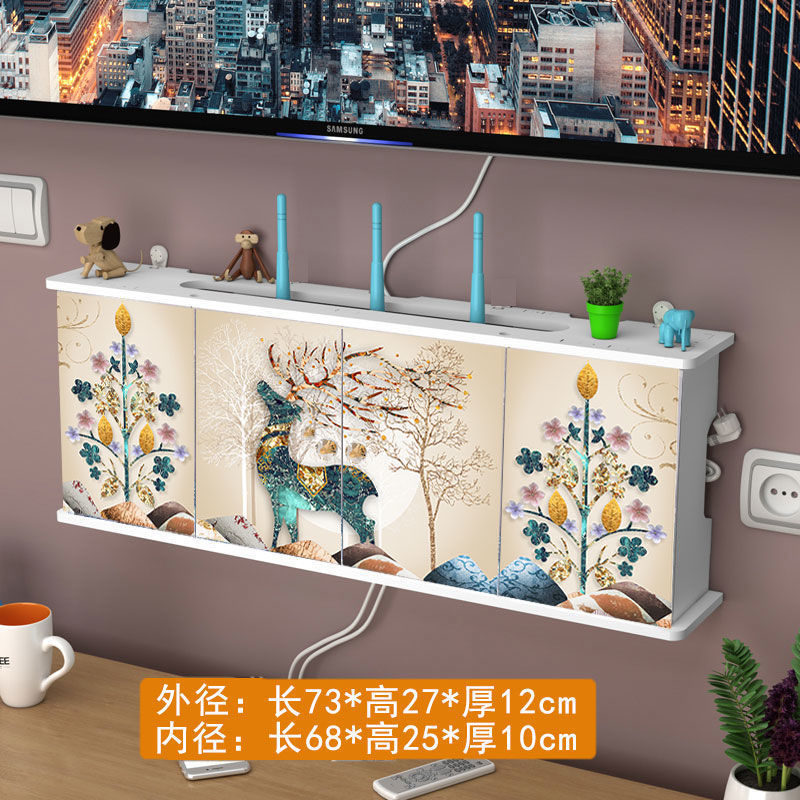 Creativo Punch-free rack de almacenamiento de pared TV Set-Top Box rack de pared dormitorio sala de estar router caja de almacenamiento al por mayor