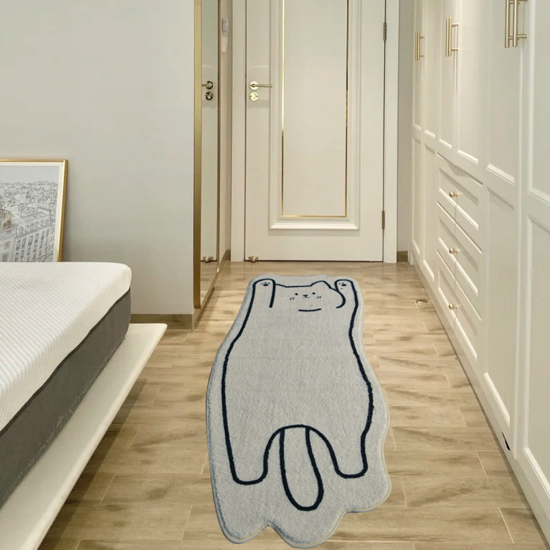 INS Fun pequeña alfombra Alfombra de piso nórdica sala de estar dormitorio manta de noche absorbente antideslizante alfombra de puerta alfombra de baño alfombra de piso