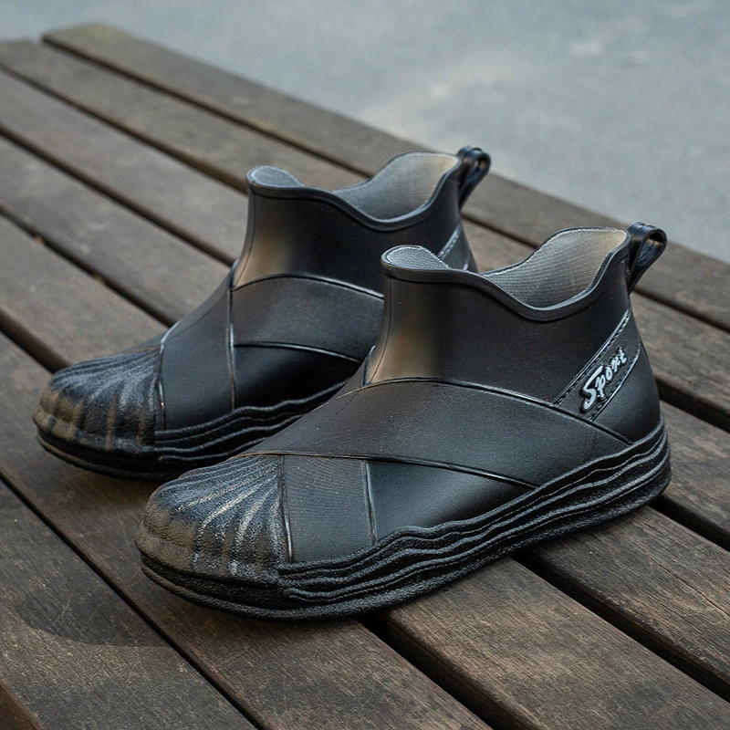 Новая непромокаемая обувь, женские резиновые сапоги, короткие трубки, студенты носят нескользящую резиновую обувь для взрослых, модные резиновые сапоги оптом, внешняя торговля