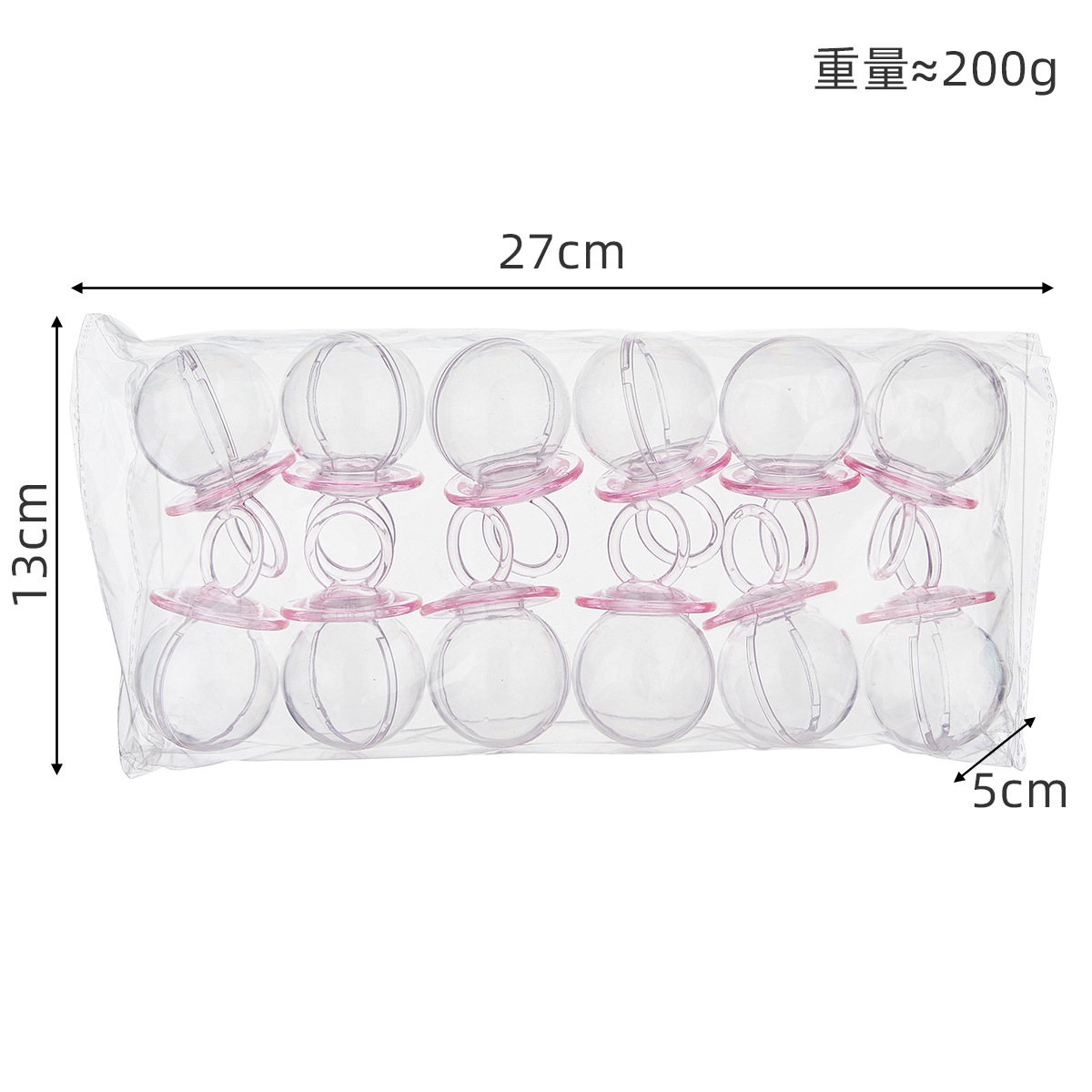 En stock al por mayor de calidad alimentaria PS pezón caja de dulces de plástico transparente bebé un mes de edad regalo creativo caja de dulces