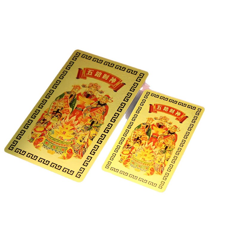 金属アルミニウム板 5 ウェイ富の神カード趙公明カード携帯電話バックシェル装飾カード富の神を引き寄せるためのポータブル金属仏カード|undefined