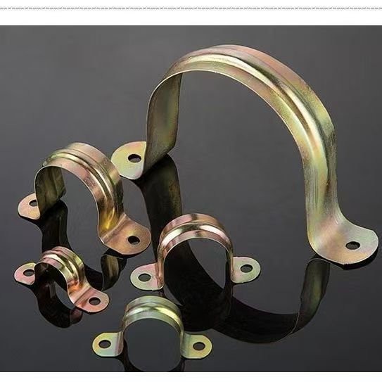 Galvanized Iron Horse Riding U-Shaped Clamp Iron Pipe Clamp Iron Pipe Plastic Pipe Fixing Buckle Pvc Pipe Clamp