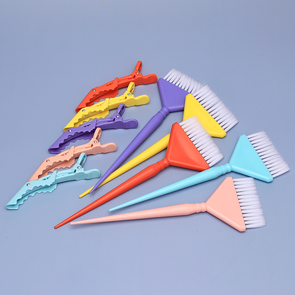 Herramientas de cepillo de teñido de aceite de peluquería salón profesional de teñido de cabello peine de teñido de cabello mango de cepillo de teñido de cabello unilateral pelo blando unilateral peine de teñido de cabello