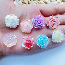 AB镀彩水晶花金珠花小配件奶油胶diy手工材料自制手机壳配件批发