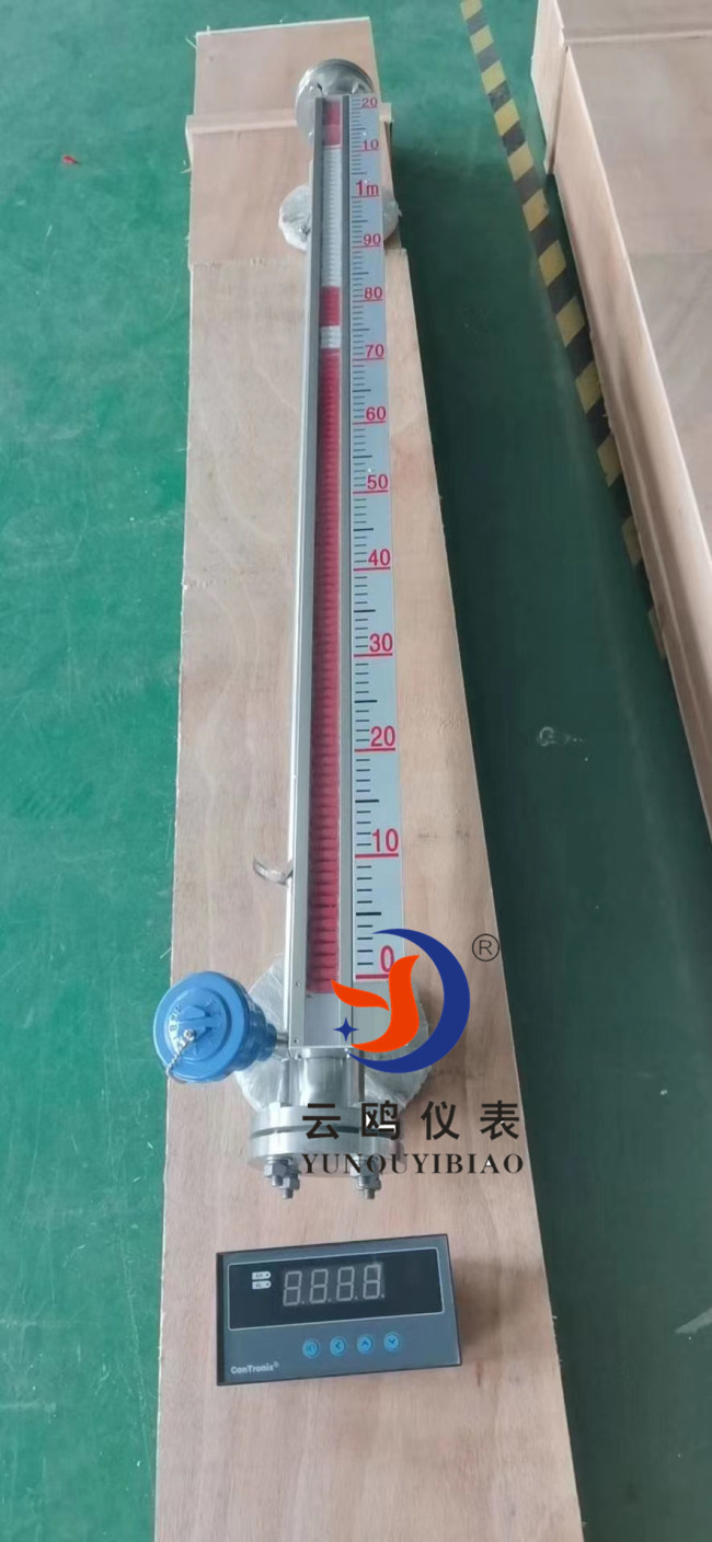 磁翻柱液位计测量 磁性浮子液位计蒸汽保温型 图片