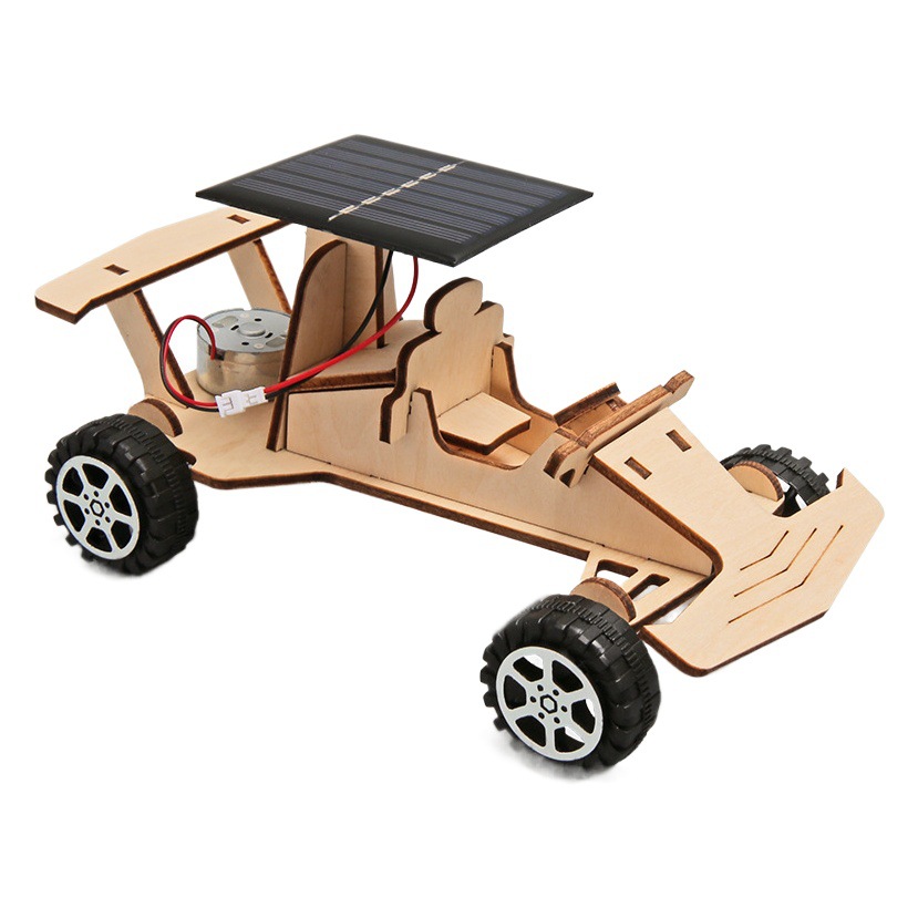Solar coche de carreras ciencia y educación juguetes kindergarten estudiantes de la escuela primaria hecho a mano DIY Tecnología pequeña producción regalo material didáctico al por mayor