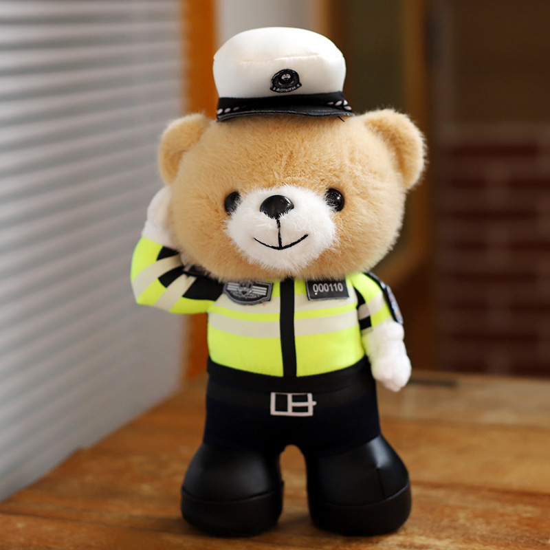 Uniforme de policía de emergencia de bomberos de policía Teddy Bear muñeca Jewel muñeca juguete de peluche regalo